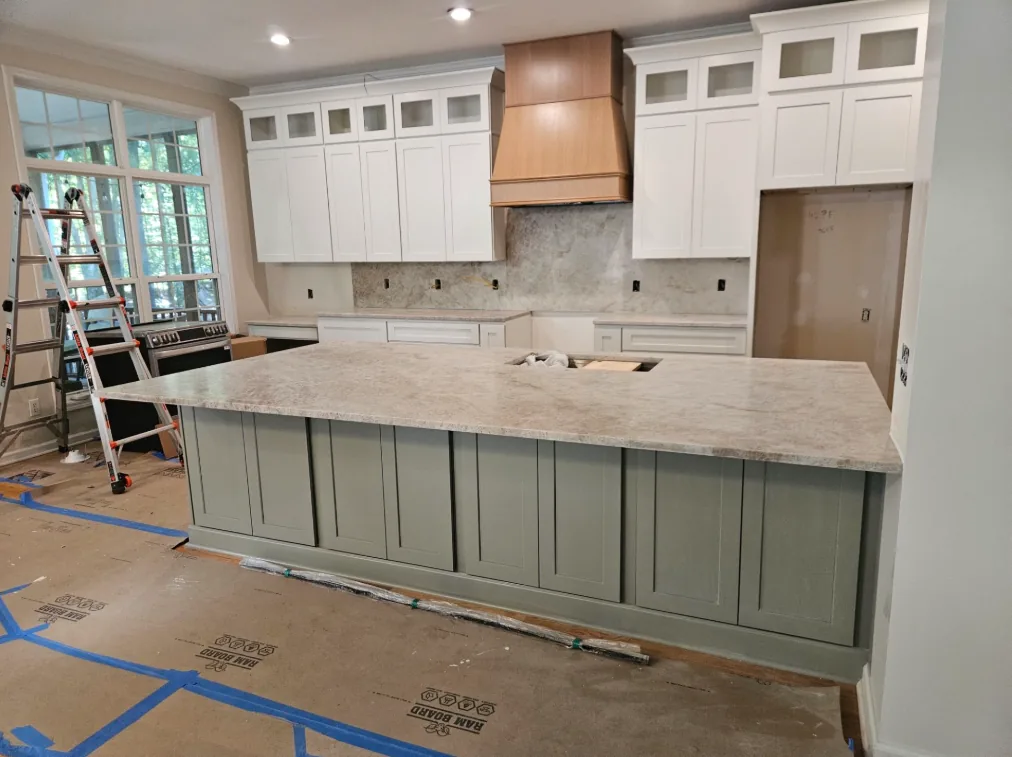 Kitchen remodel in progress in Hillsborough NC